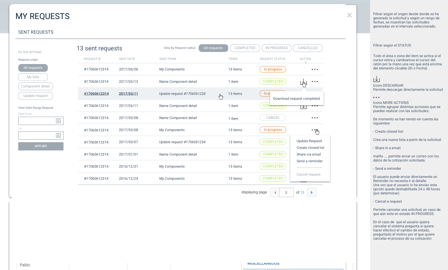 DoEEEt by ALTER - Request Wireframe and Specification