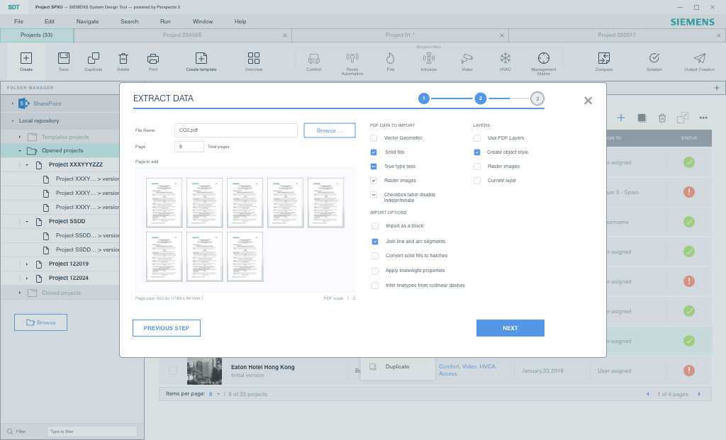 SDT - Wizard for extracting data